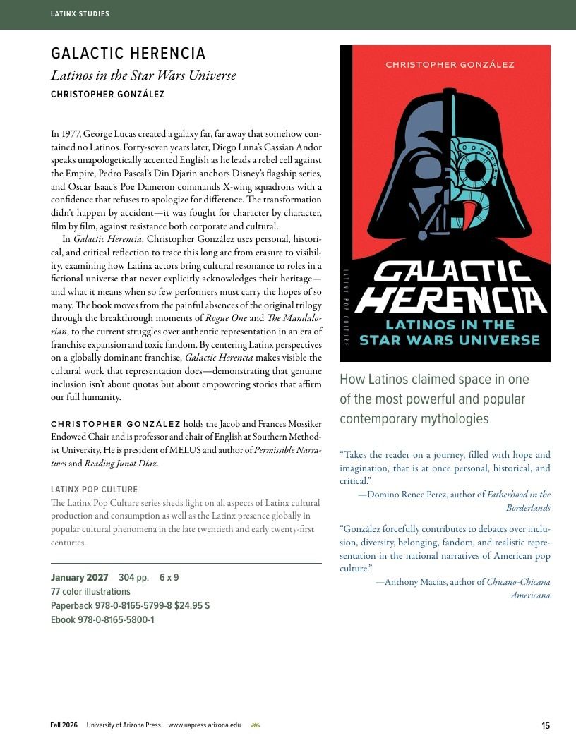 University of Arizona Press Fall Book Catalog Weekly Ad January 1 - December 31, 2026
