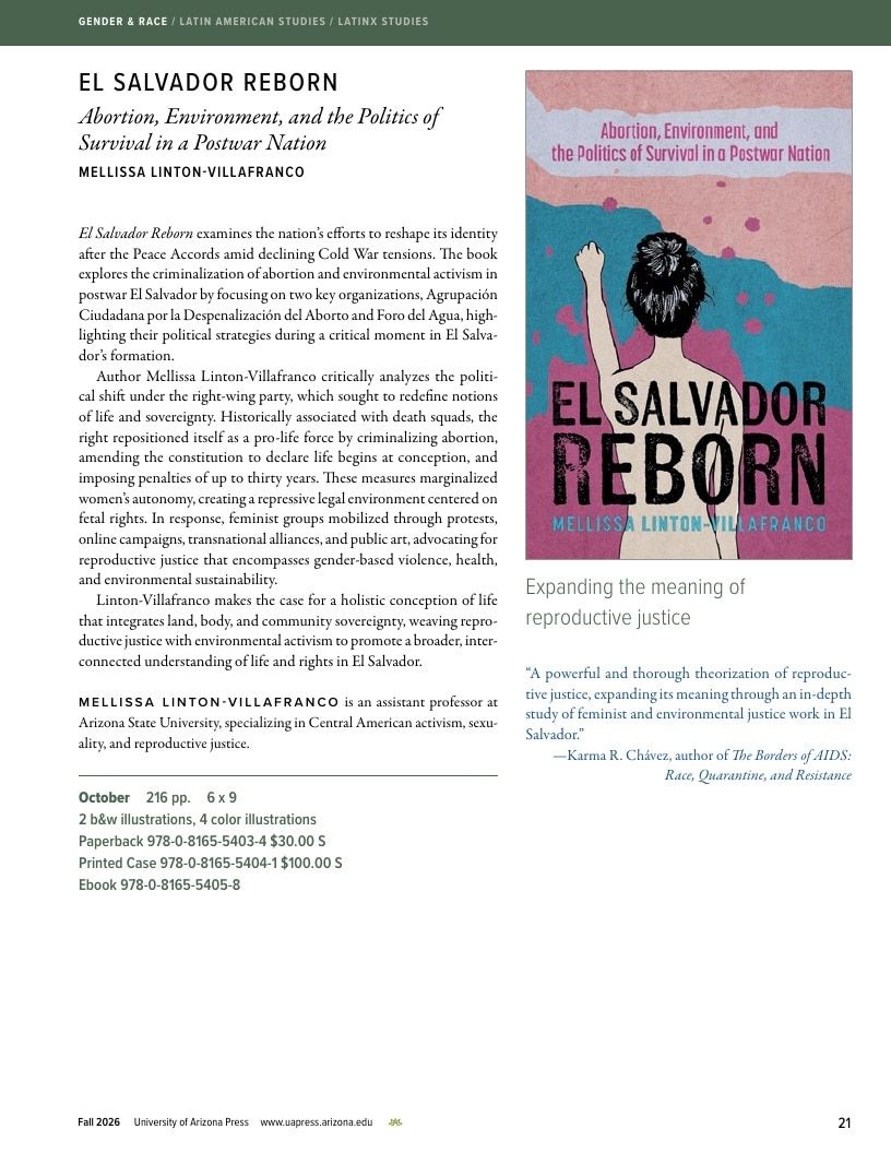University of Arizona Press Fall Book Catalog Weekly Ad January 1 - December 31, 2026