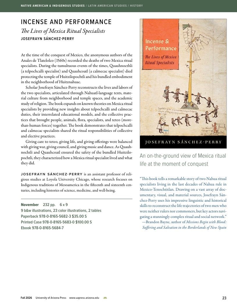 University of Arizona Press Fall Book Catalog Weekly Ad January 1 - December 31, 2026