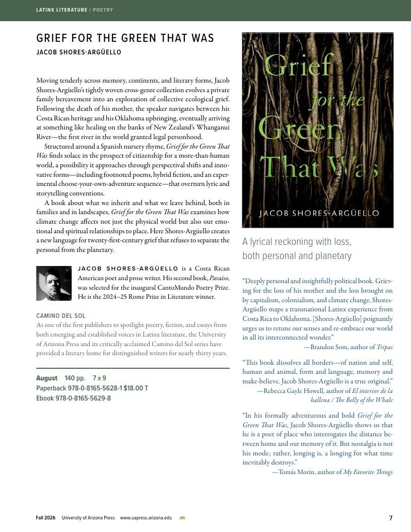 University of Arizona Press Fall Book Catalog Weekly Ad January 1 - December 31, 2026