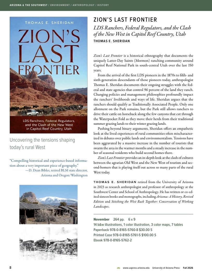 University of Arizona Press Fall Book Catalog Weekly Ad January 1 - December 31, 2026