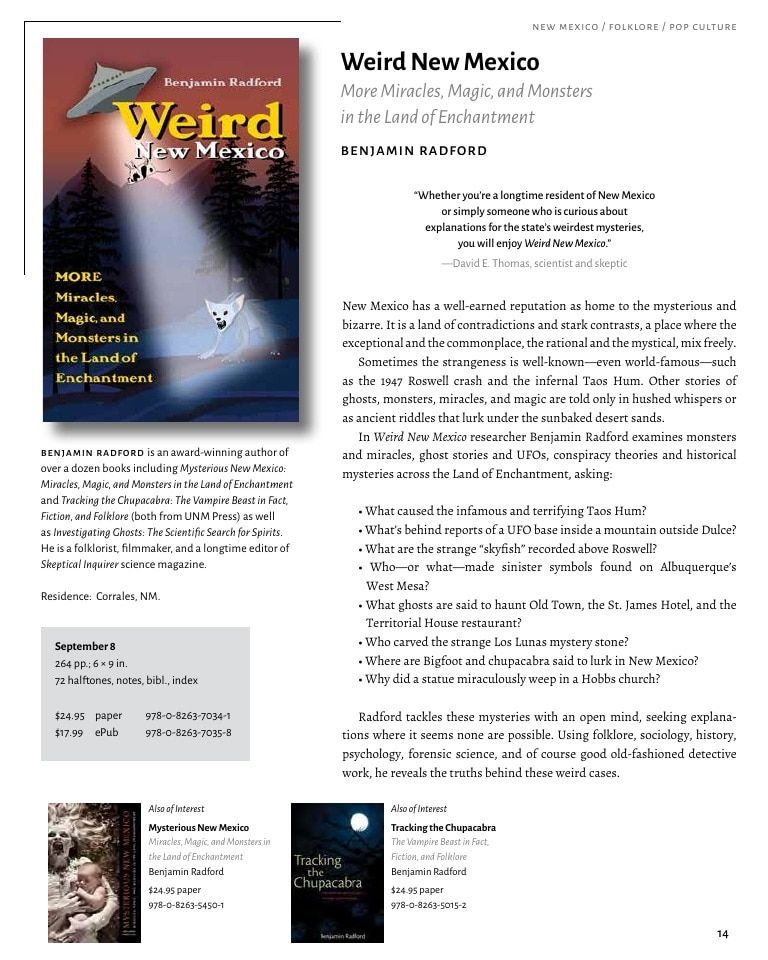 University of New Mexico Press Fall Book Catalog Weekly Ad January 1 - December 31, 2026