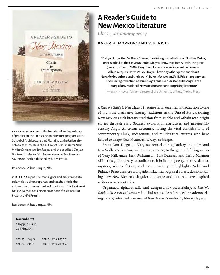 University of New Mexico Press Fall Book Catalog Weekly Ad January 1 - December 31, 2026