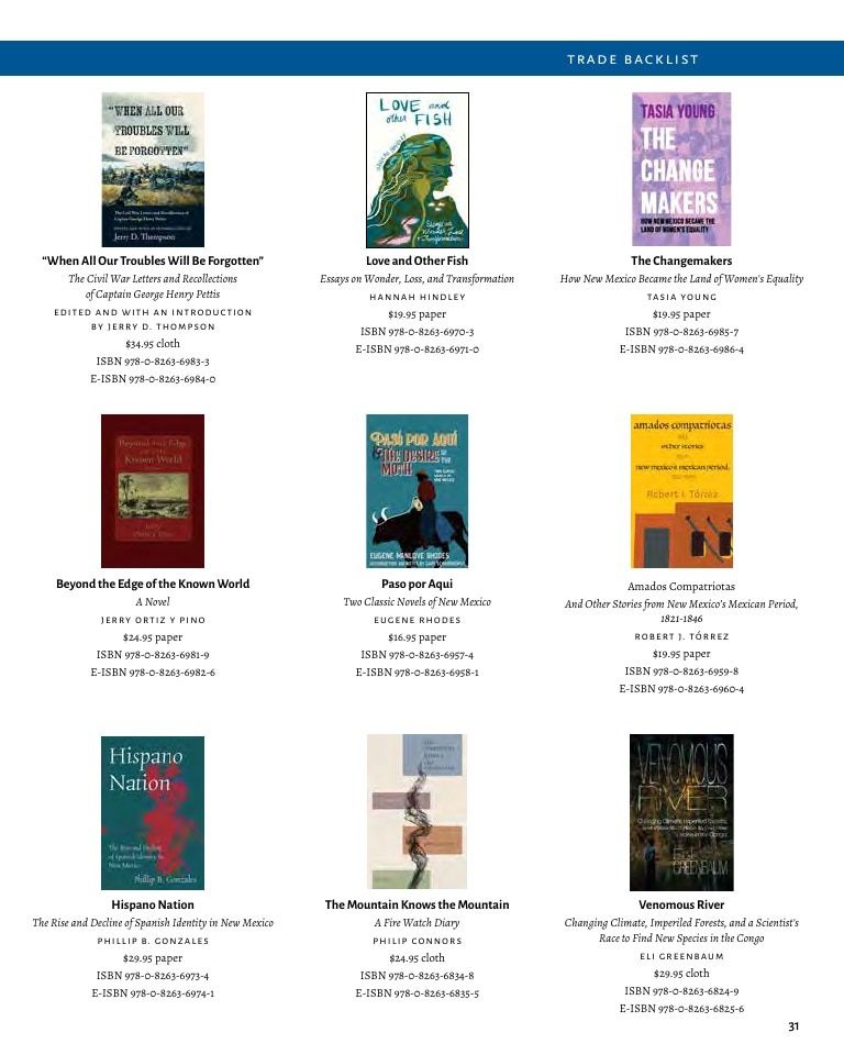 University of New Mexico Press Fall Book Catalog Weekly Ad January 1 - December 31, 2026