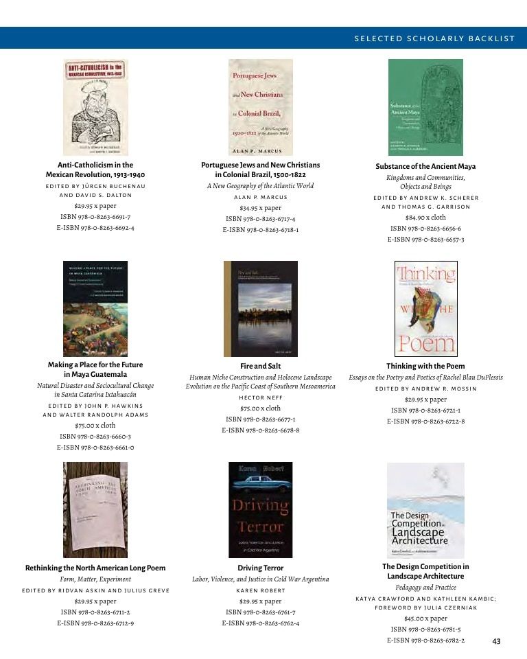 University of New Mexico Press Fall Book Catalog Weekly Ad January 1 - December 31, 2026