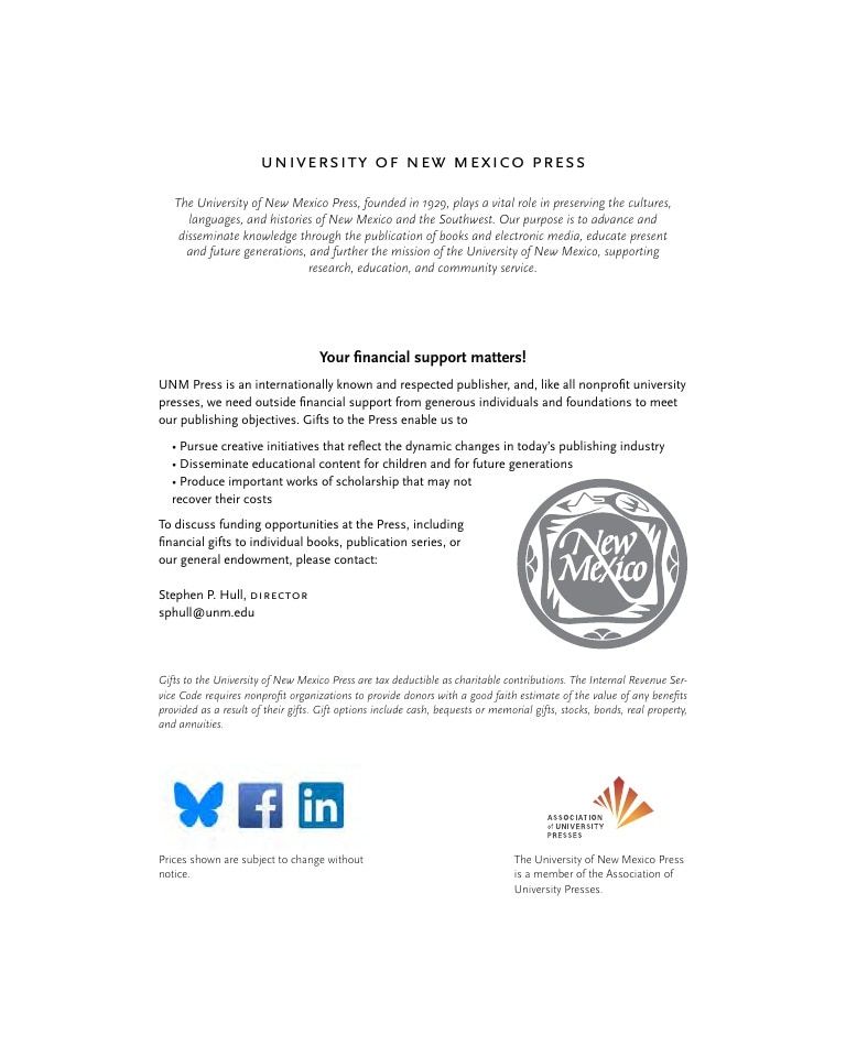 University of New Mexico Press Fall Book Catalog Weekly Ad January 1 - December 31, 2026