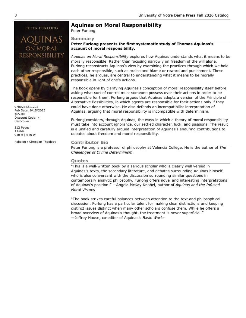 University of Notre Dame Press Fall Book Catalog Weekly Ad January 1 - December 31, 2026