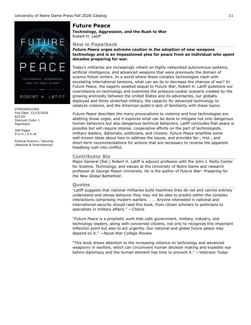 University of Notre Dame Press Fall Book Catalog Weekly Ad January 1 - December 31, 2026