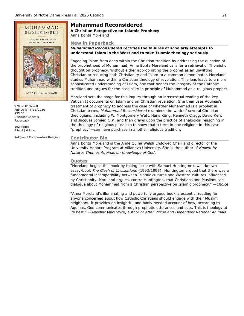 University of Notre Dame Press Fall Book Catalog Weekly Ad January 1 - December 31, 2026