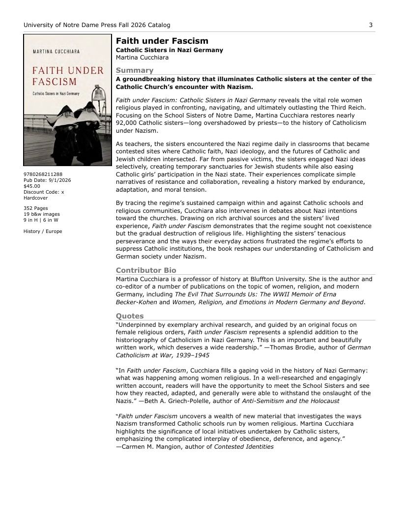 University of Notre Dame Press Fall Book Catalog Weekly Ad January 1 - December 31, 2026