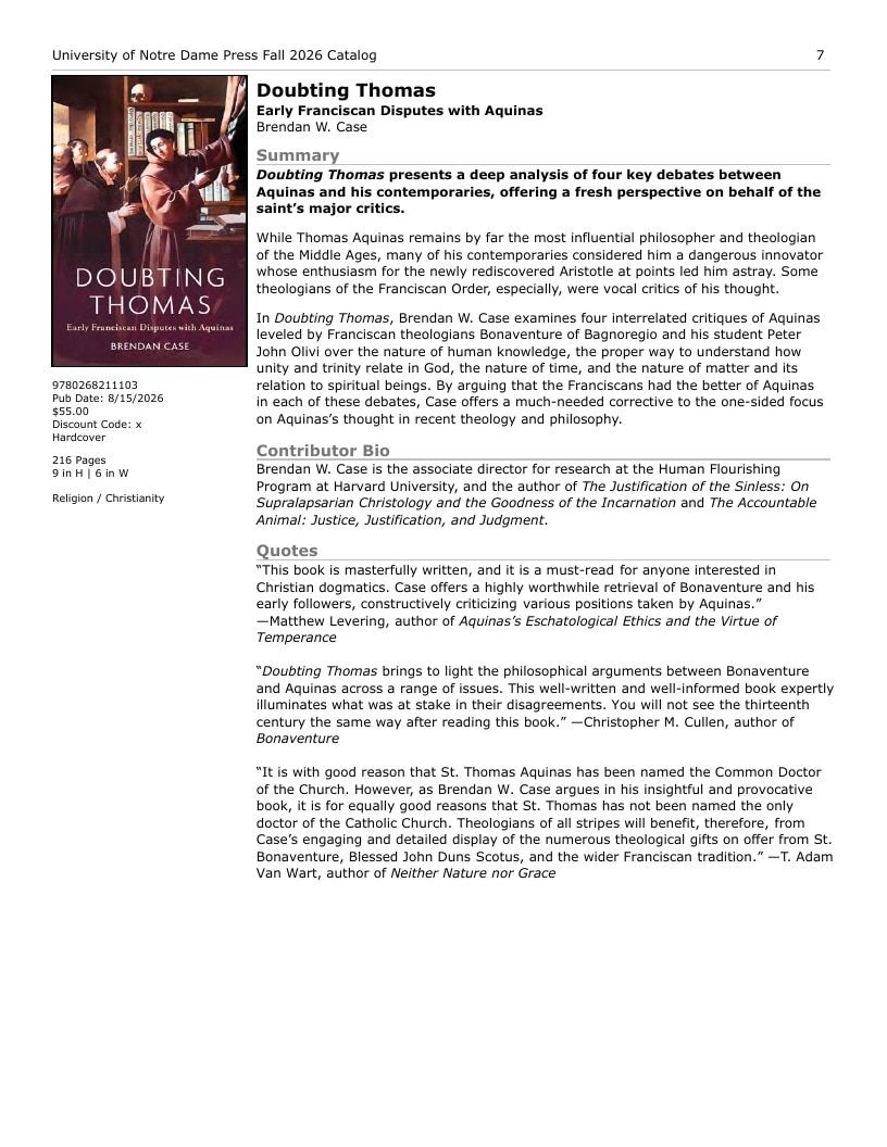 University of Notre Dame Press Fall Book Catalog Weekly Ad January 1 - December 31, 2026