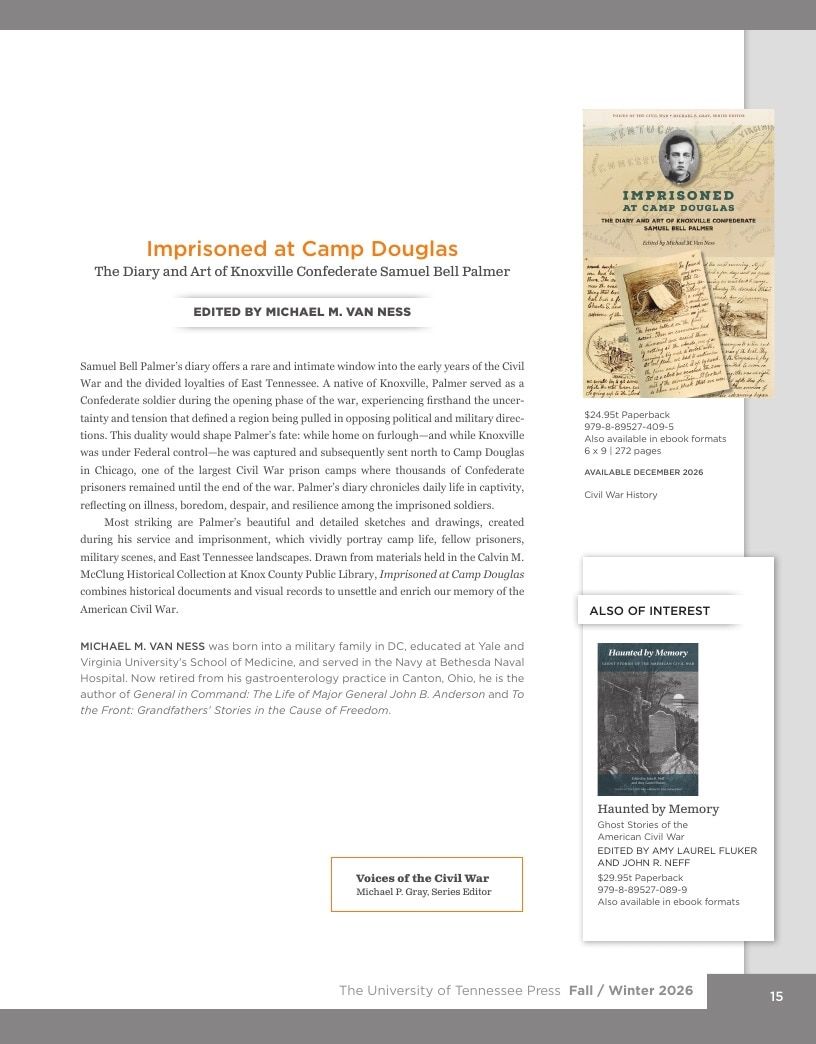 University of Tennessee Press Fall and Winter Books Catalog Weekly Ad January 1 - December 31, 2026