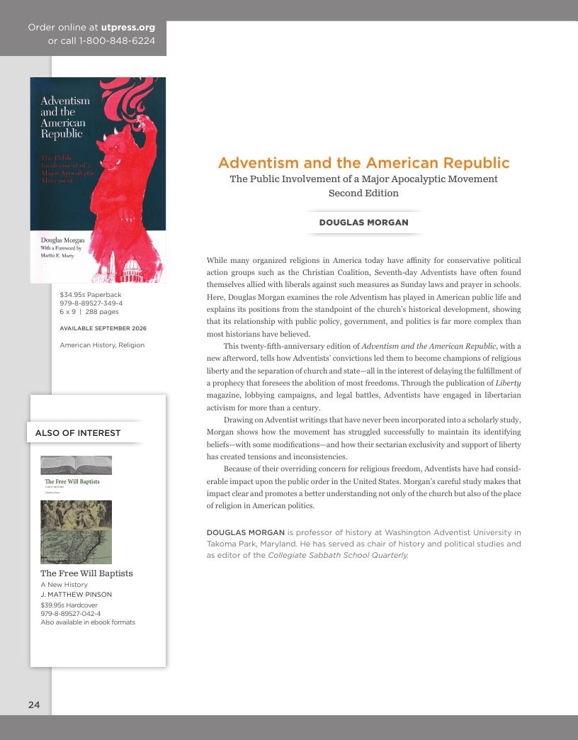 University of Tennessee Press Fall and Winter Books Catalog Weekly Ad January 1 - December 31, 2026