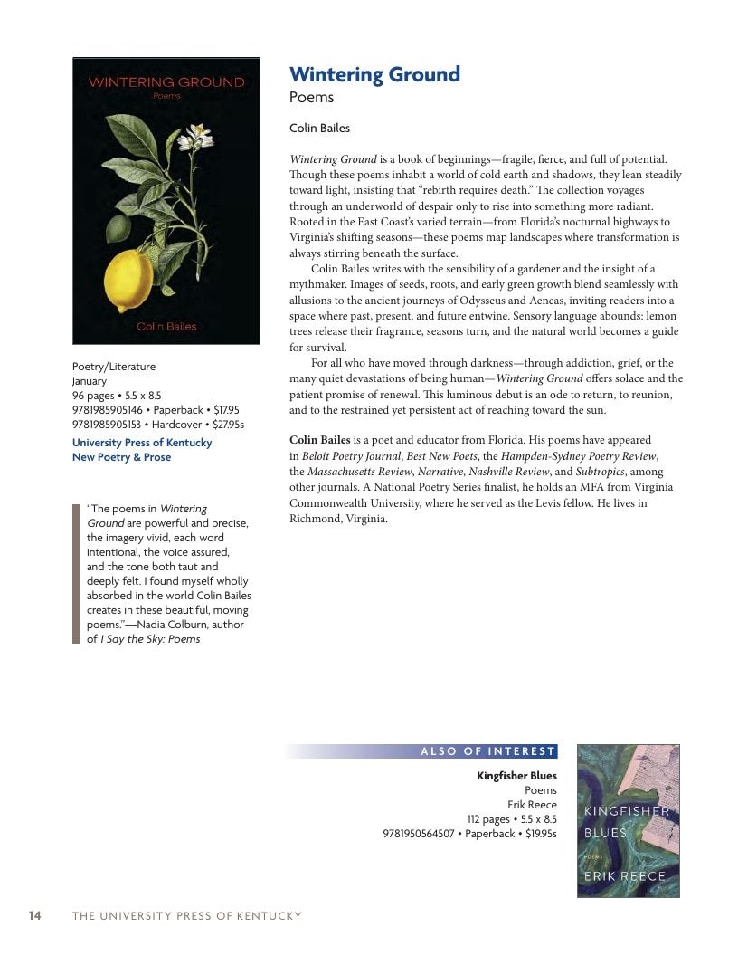 University Press of Kentucky Fall Book Catalog Weekly Ad January 1 - December 31, 2026