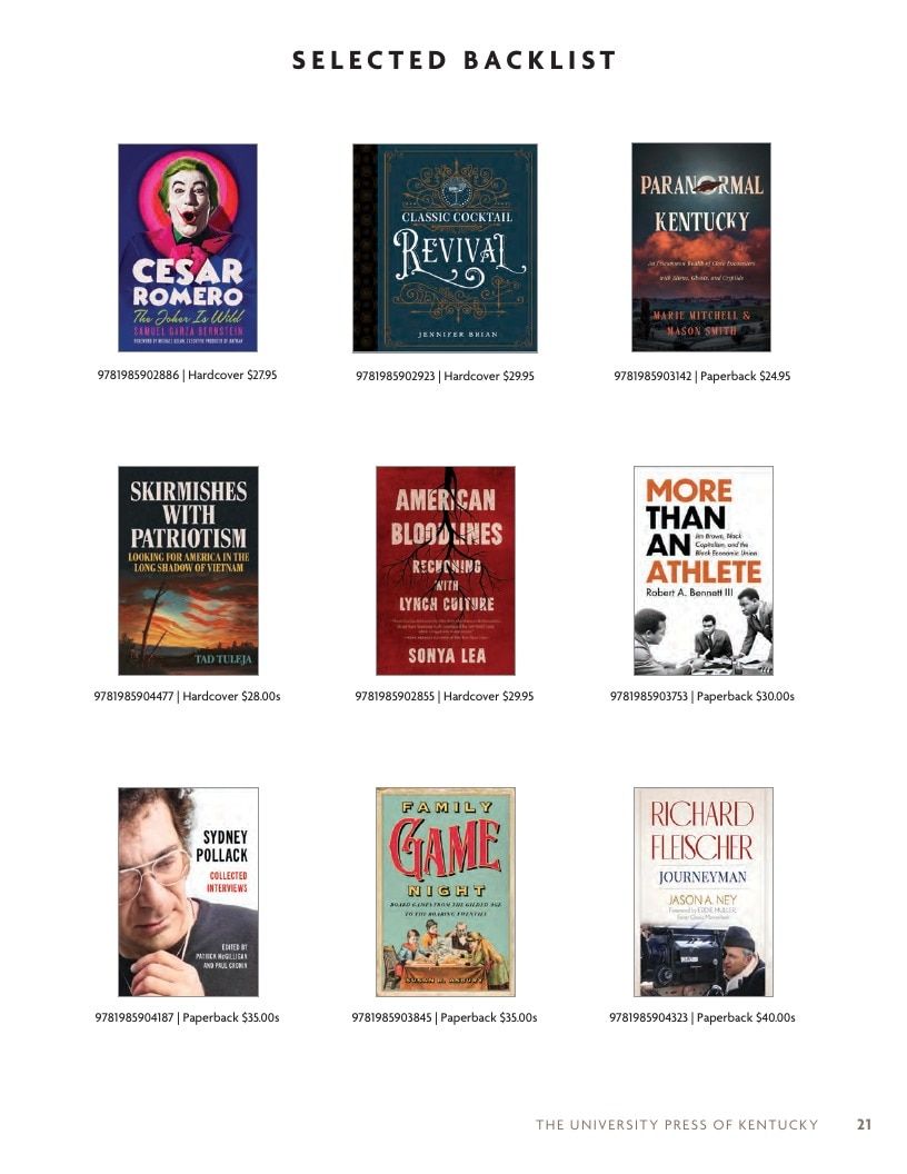 University Press of Kentucky Fall Book Catalog Weekly Ad January 1 - December 31, 2026