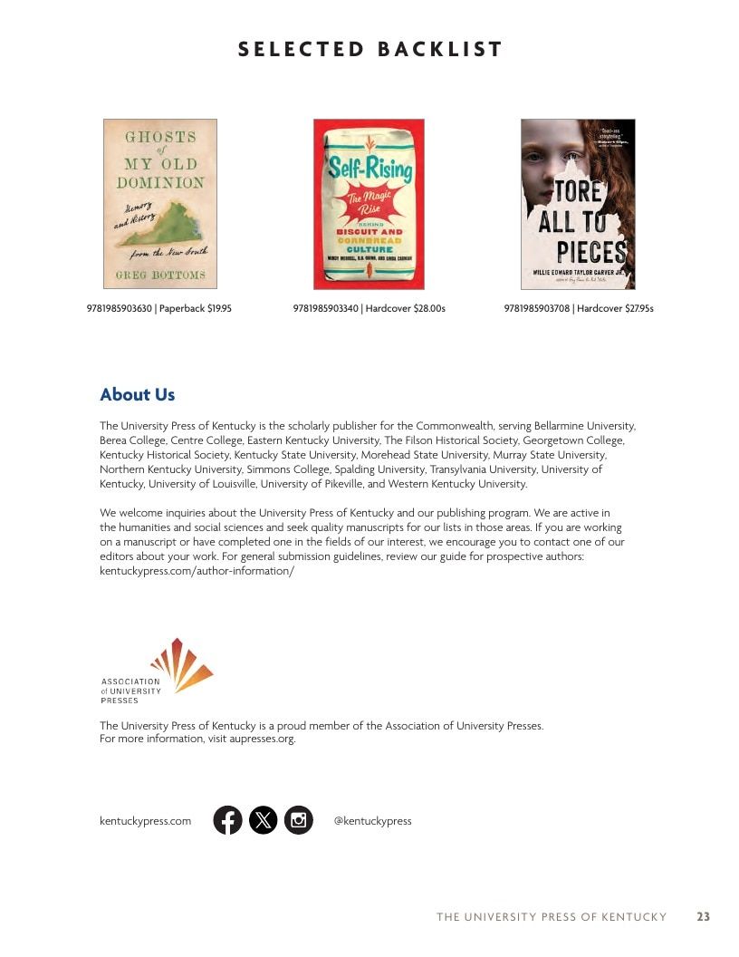 University Press of Kentucky Fall Book Catalog Weekly Ad January 1 - December 31, 2026