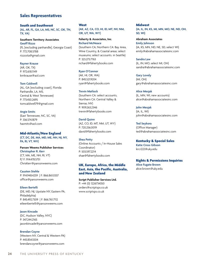 University Press of Kentucky Fall Book Catalog Weekly Ad January 1 - December 31, 2026