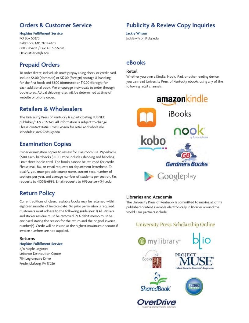 University Press of Kentucky Fall Book Catalog Weekly Ad January 1 - December 31, 2026