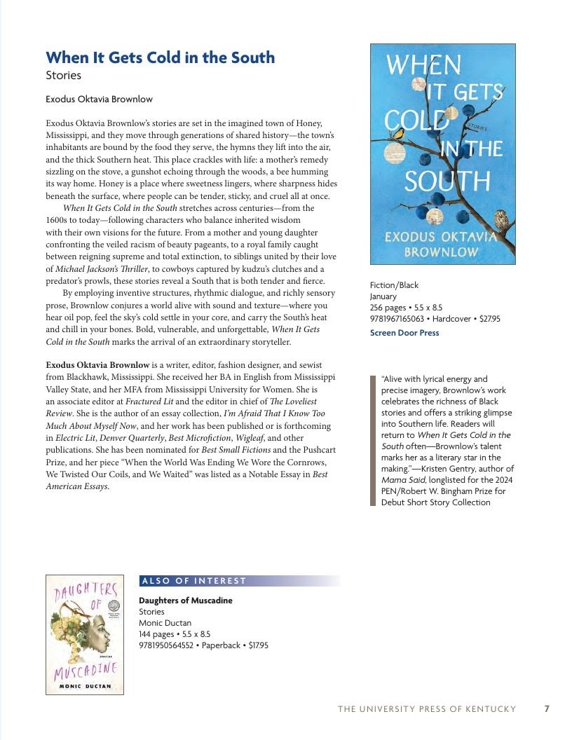 University Press of Kentucky Fall Book Catalog Weekly Ad January 1 - December 31, 2026