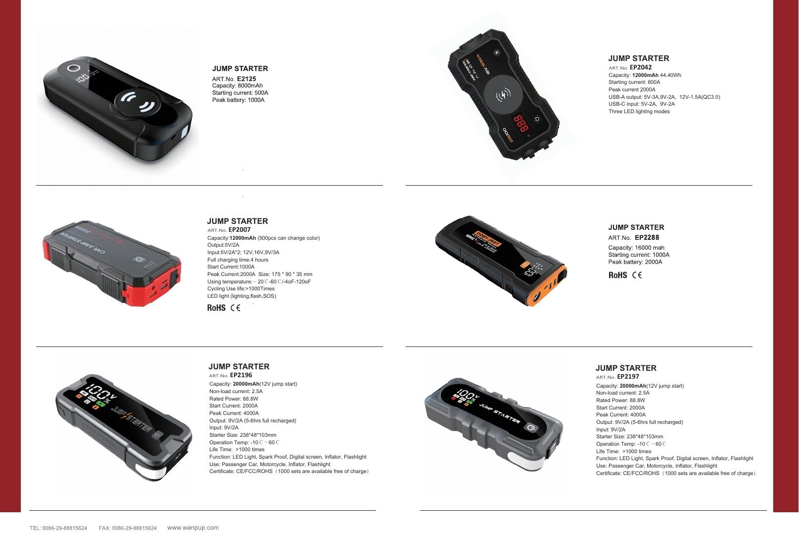 WANPU Automotive Power Products Catalog Weekly Ad January 1 - December 31, 2026