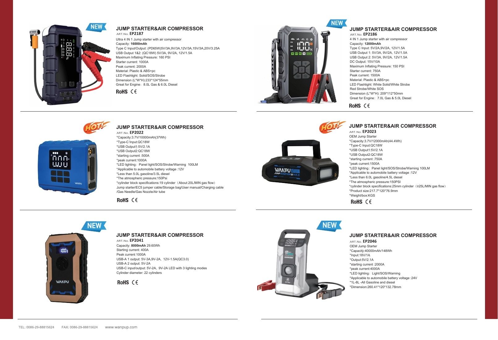 WANPU Automotive Power Products Catalog Weekly Ad January 1 - December 31, 2026