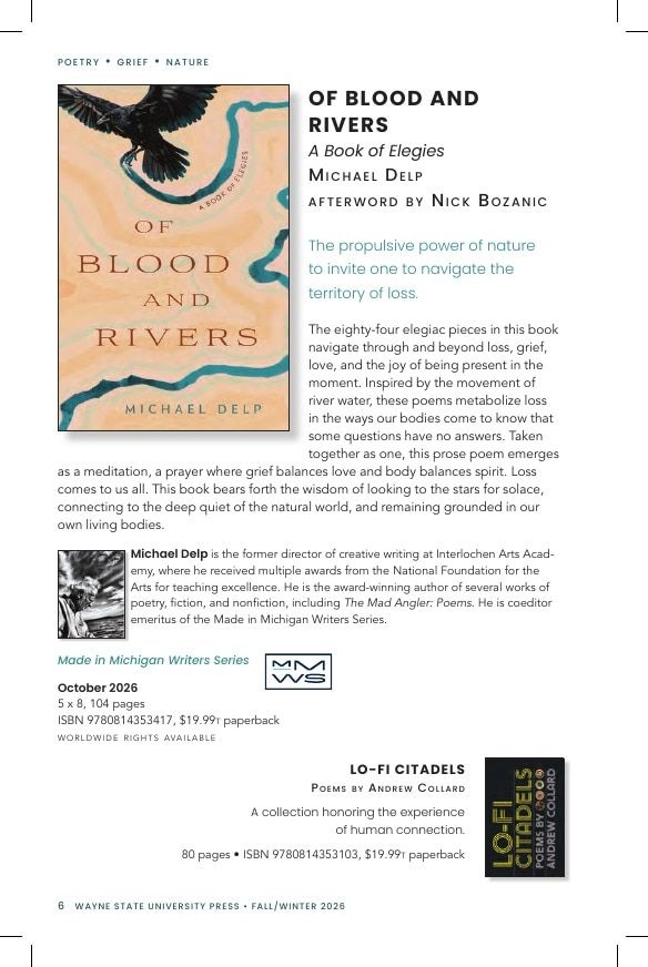 Wayne State University Press Fall and Winter Book Catalog Weekly Ad January 1 - December 31, 2026