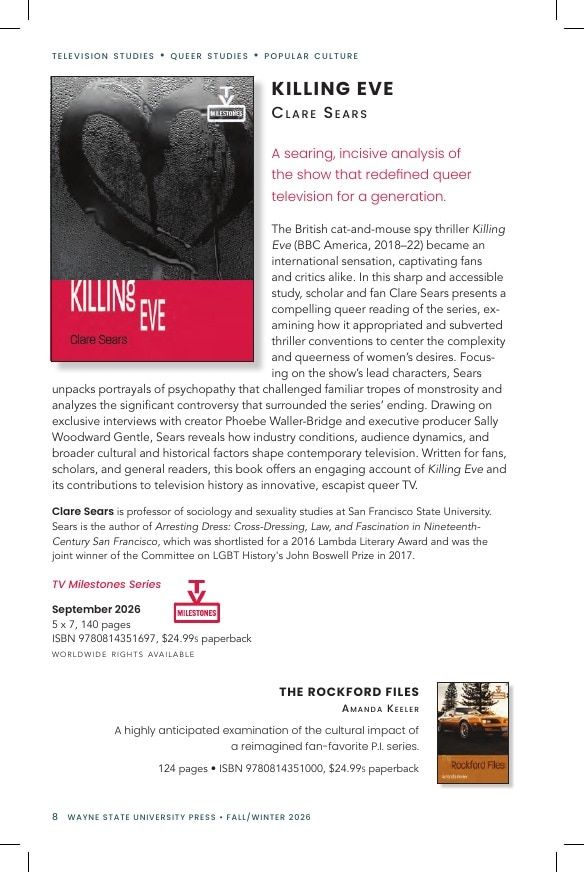 Wayne State University Press Fall and Winter Book Catalog Weekly Ad January 1 - December 31, 2026