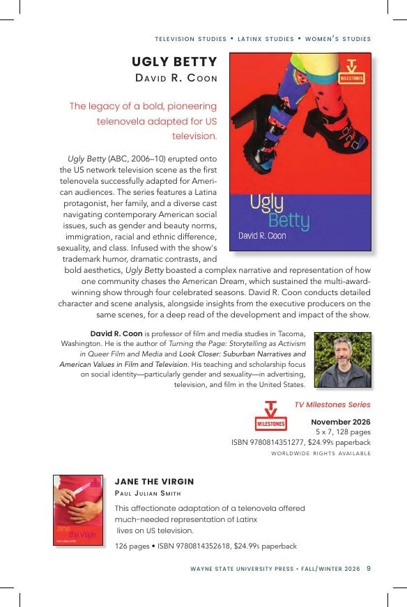 Wayne State University Press Fall and Winter Book Catalog Weekly Ad January 1 - December 31, 2026