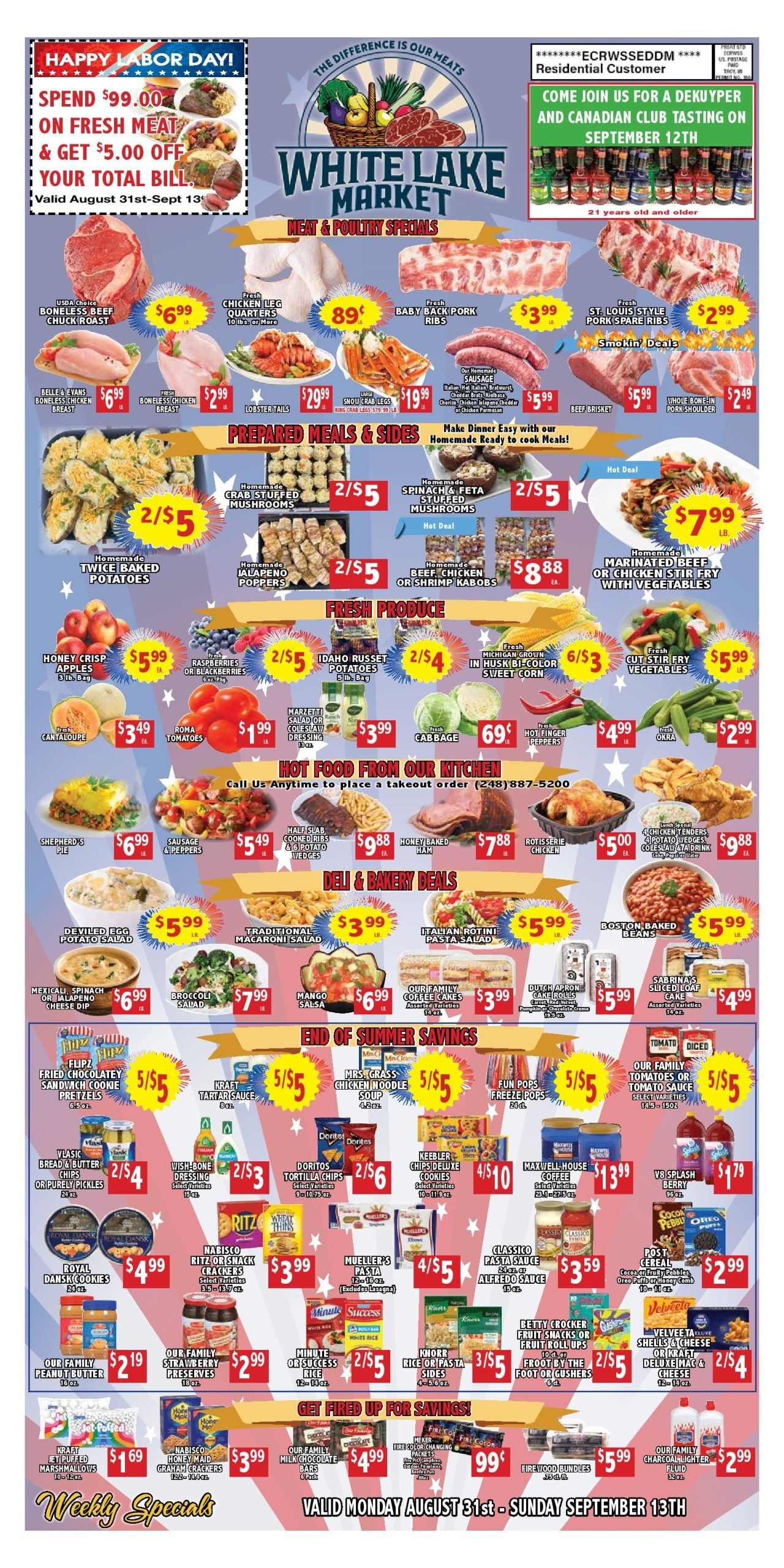 White Lake Supermarket Weekly Ad August 31 - September 13, 2026