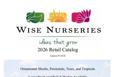 Wise Nurseries Retail Nursery Catalog Weekly Ad January 1 - December 31, 2026