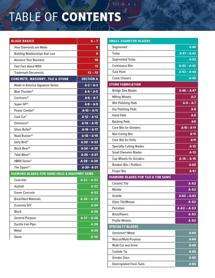 World Diamond Source Diamond Tools Catalog Weekly Ad January 1 - December 31, 2026