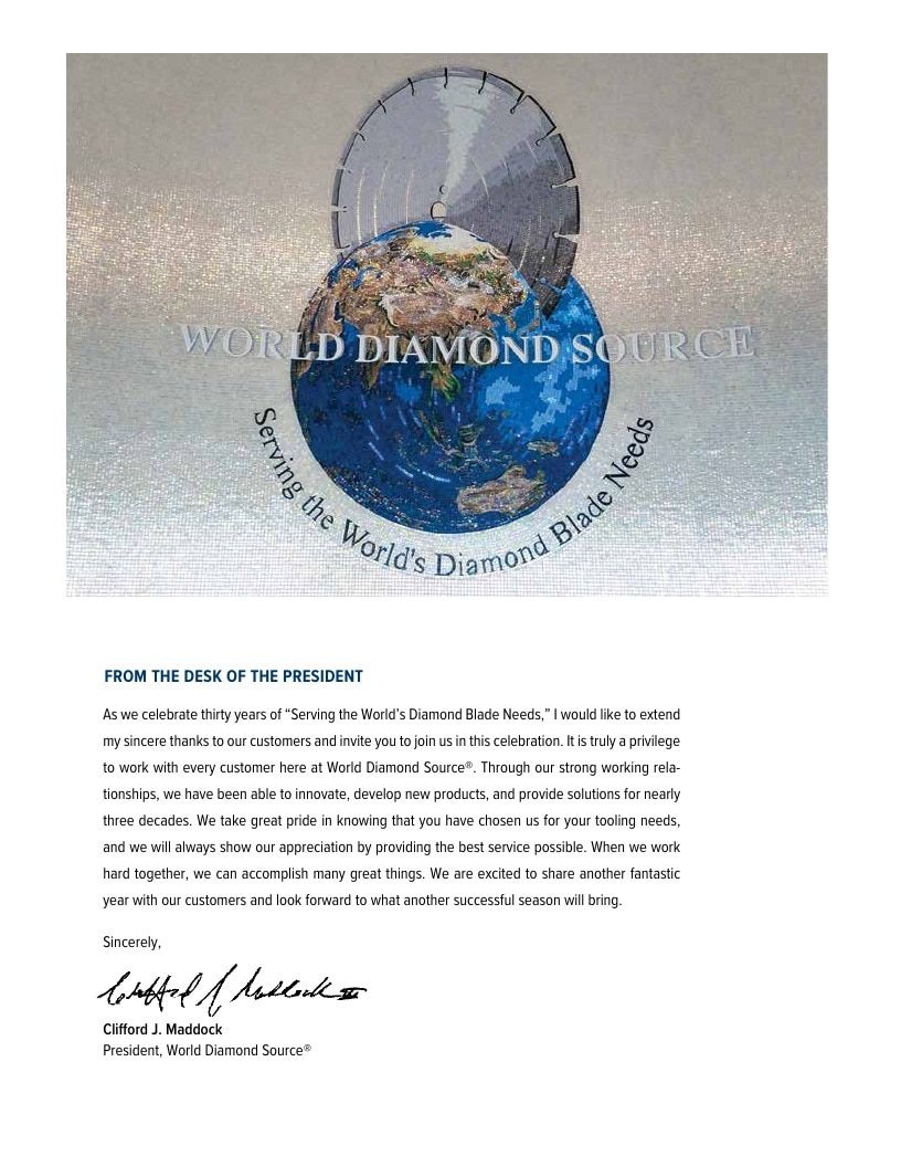 World Diamond Source Diamond Tools Catalog Weekly Ad January 1 - December 31, 2026
