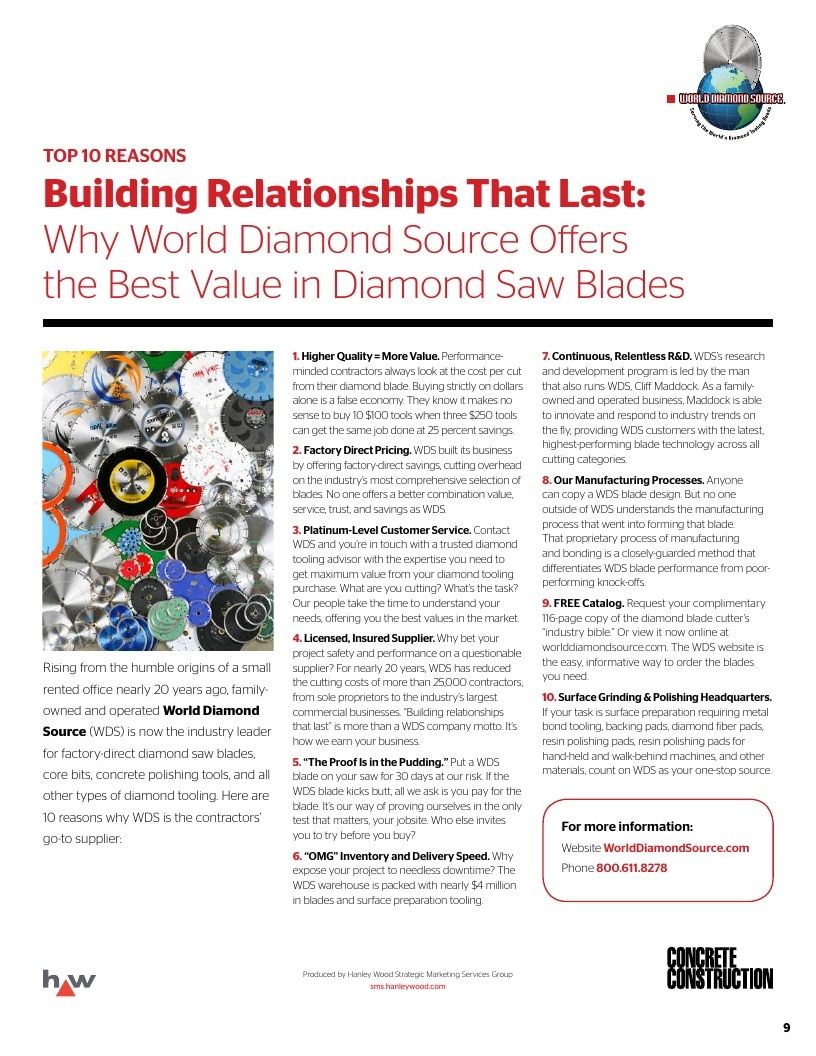 World Diamond Source Diamond Tools Catalog Weekly Ad January 1 - December 31, 2026