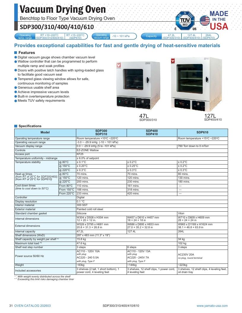 Yamato USA Laboratory Equipment Catalog Weekly Ad January 1 - December 31, 2026