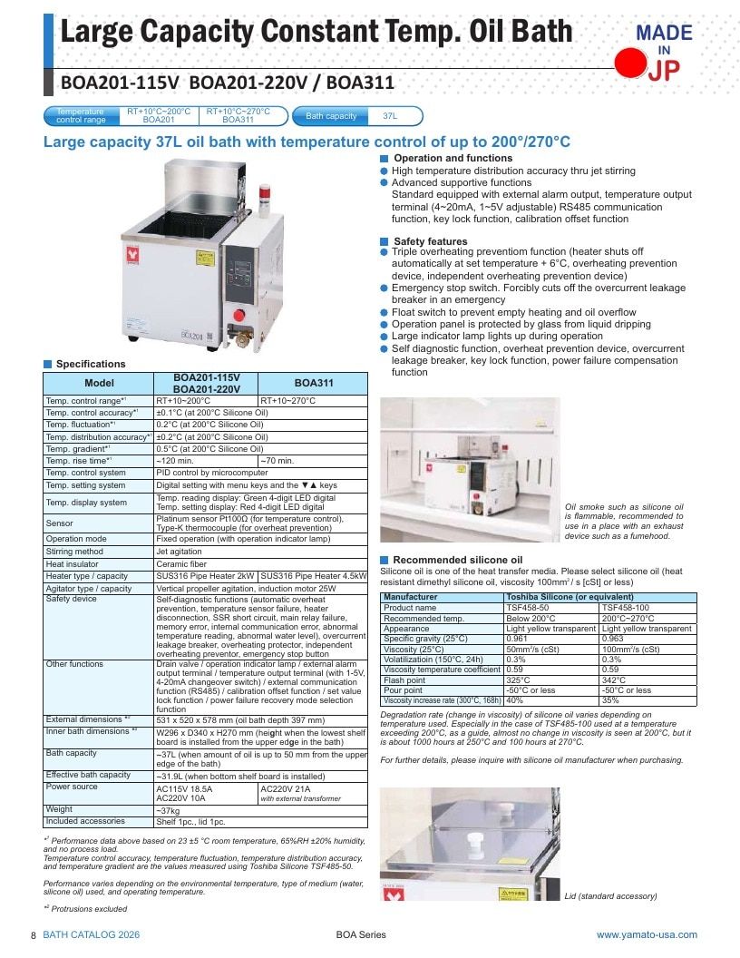 Yamato USA Laboratory Equipment Catalog Weekly Ad January 1 - December 31, 2026