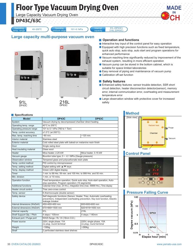 Yamato USA Laboratory Equipment Catalog Weekly Ad January 1 - December 31, 2026