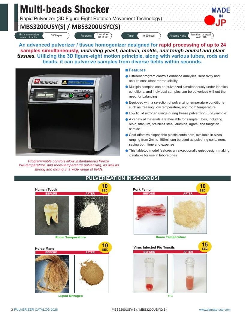 Yamato USA Laboratory Equipment Catalog Weekly Ad January 1 - December 31, 2026