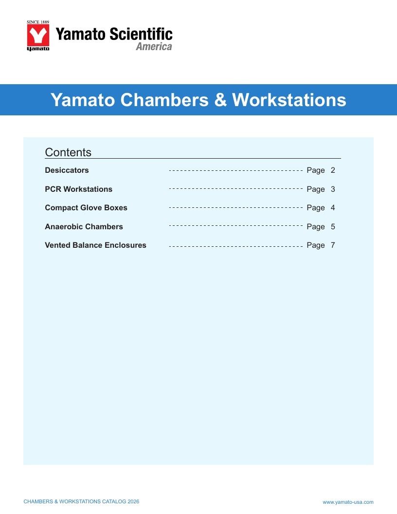 Yamato USA Laboratory Equipment Catalog Weekly Ad January 1 - December 31, 2026