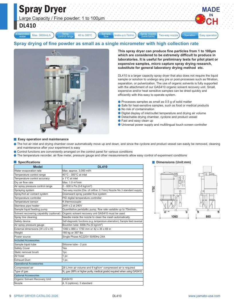 Yamato USA Laboratory Equipment Catalog Weekly Ad January 1 - December 31, 2026