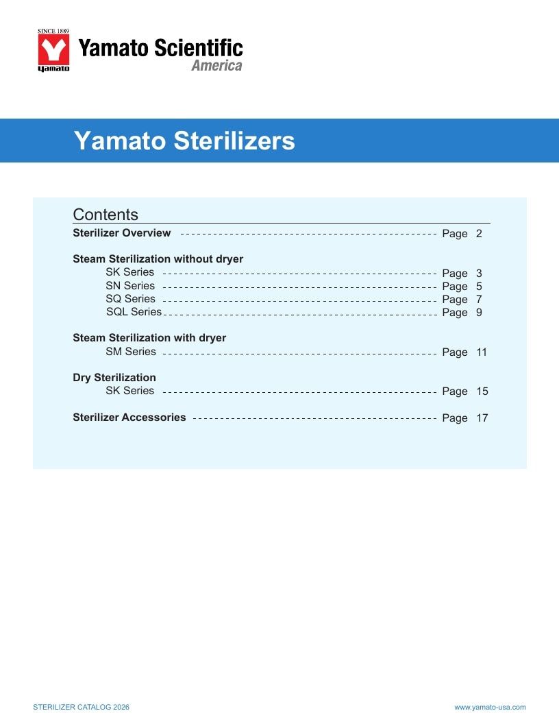 Yamato USA Laboratory Equipment Catalog Weekly Ad January 1 - December 31, 2026