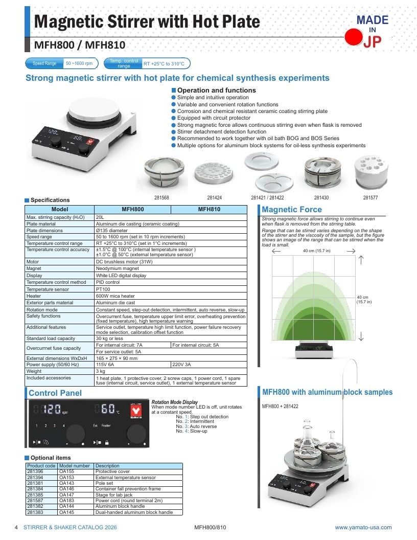 Yamato USA Laboratory Equipment Catalog Weekly Ad January 1 - December 31, 2026