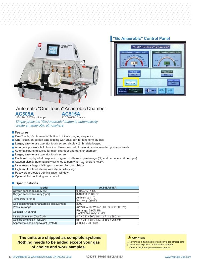 Yamato USA Laboratory Equipment Catalog Weekly Ad January 1 - December 31, 2026