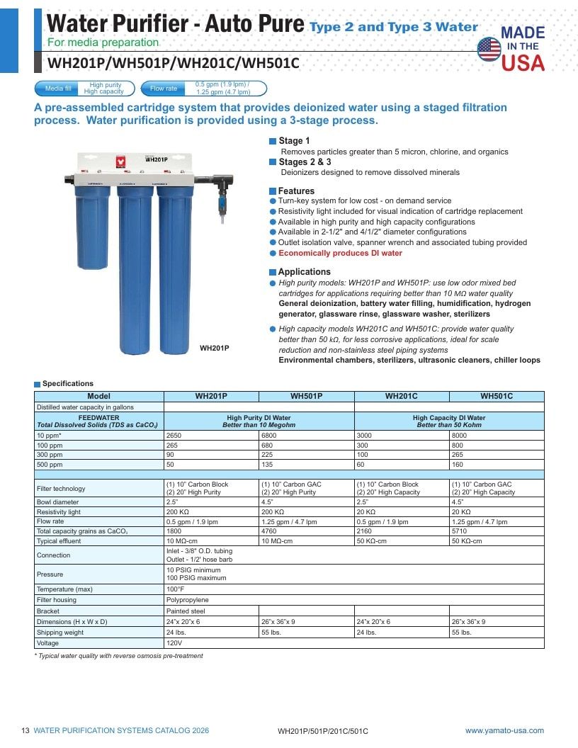Yamato USA Laboratory Equipment Catalog Weekly Ad January 1 - December 31, 2026