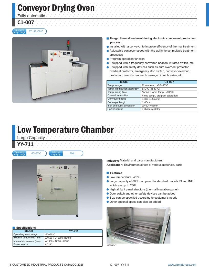 Yamato USA Laboratory Equipment Catalog Weekly Ad January 1 - December 31, 2026