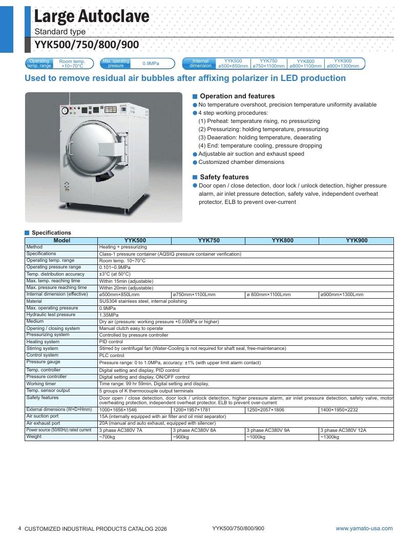 Yamato USA Laboratory Equipment Catalog Weekly Ad January 1 - December 31, 2026