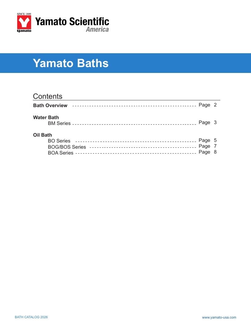 Yamato USA Laboratory Equipment Catalog Weekly Ad January 1 - December 31, 2026