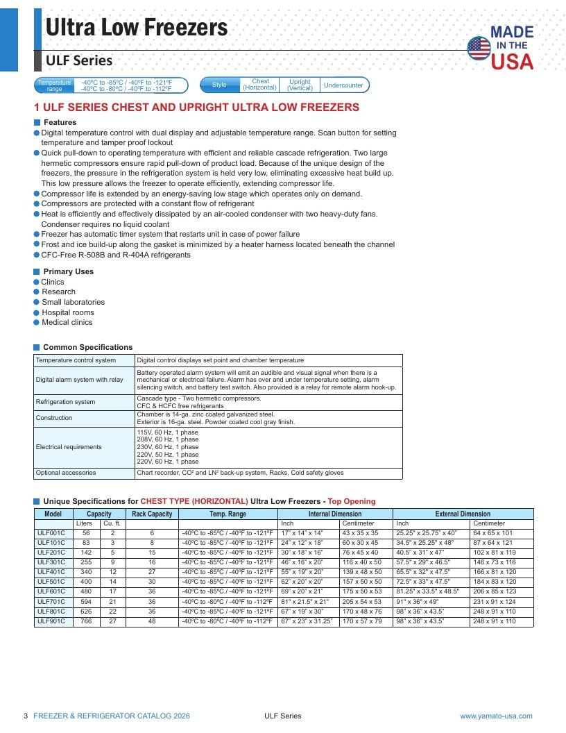 Yamato USA Laboratory Equipment Catalog Weekly Ad January 1 - December 31, 2026