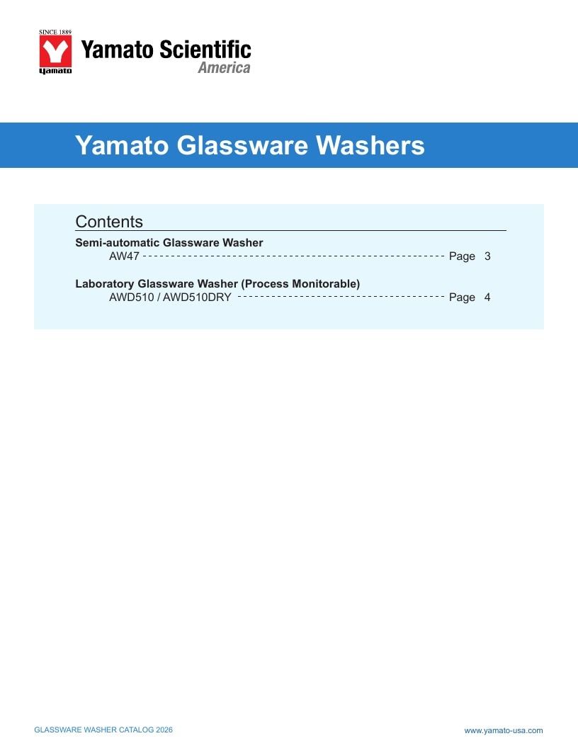Yamato USA Laboratory Equipment Catalog Weekly Ad January 1 - December 31, 2026
