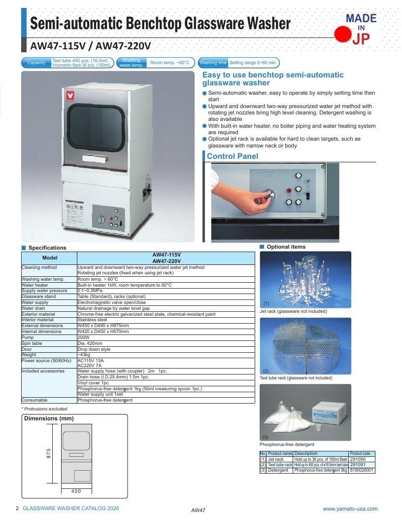 Yamato USA Laboratory Equipment Catalog Weekly Ad January 1 - December 31, 2026