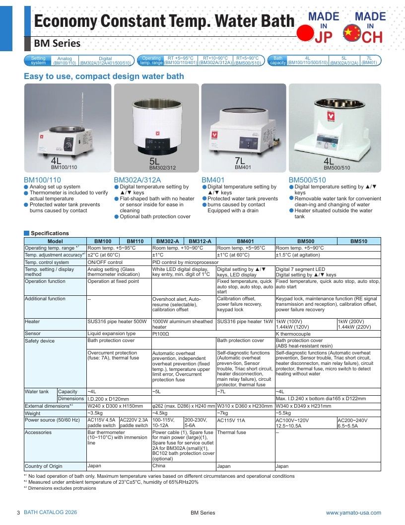 Yamato USA Laboratory Equipment Catalog Weekly Ad January 1 - December 31, 2026